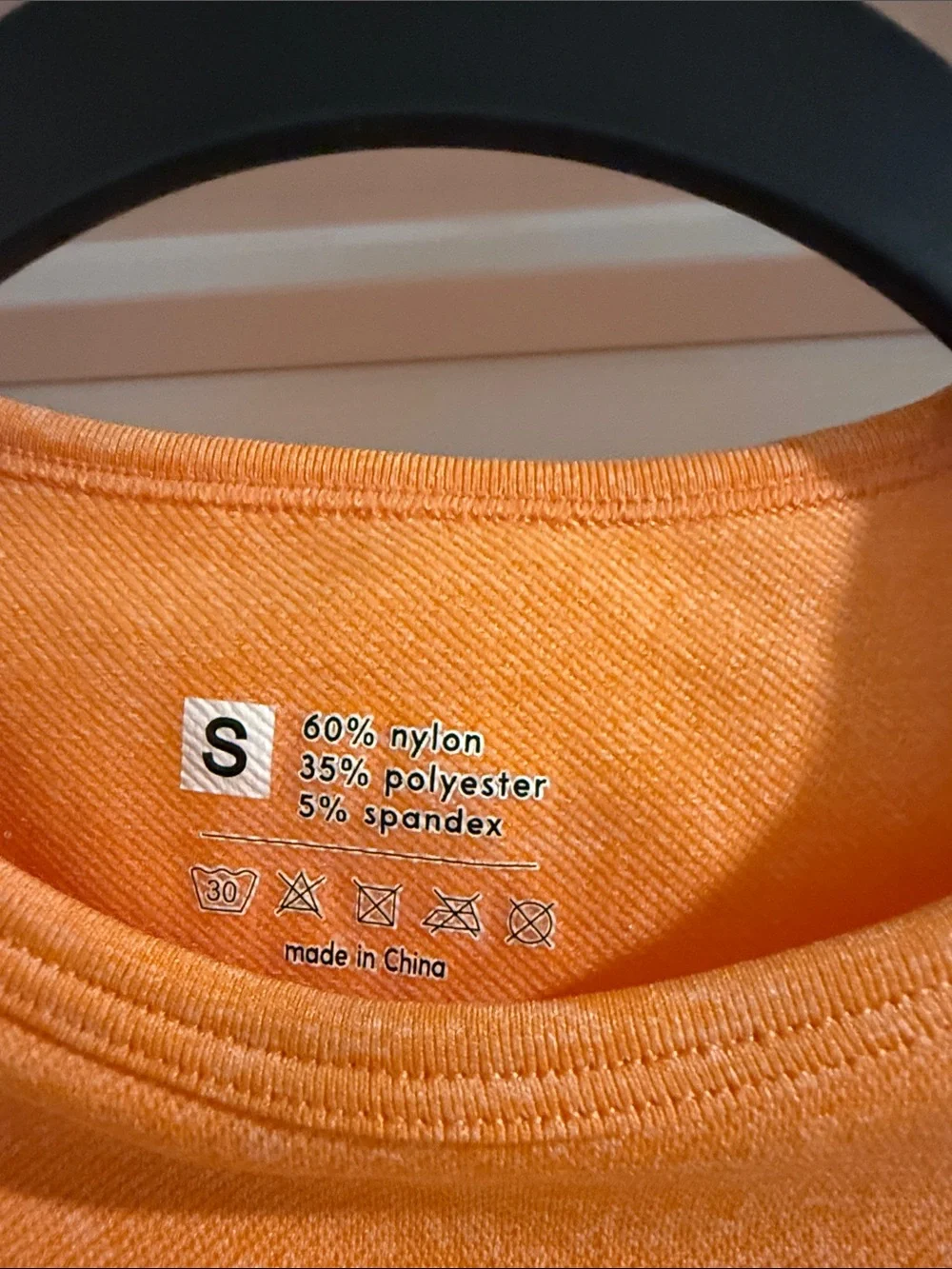 Orange Active Seamless Leggings and Long Sleeve Top Set